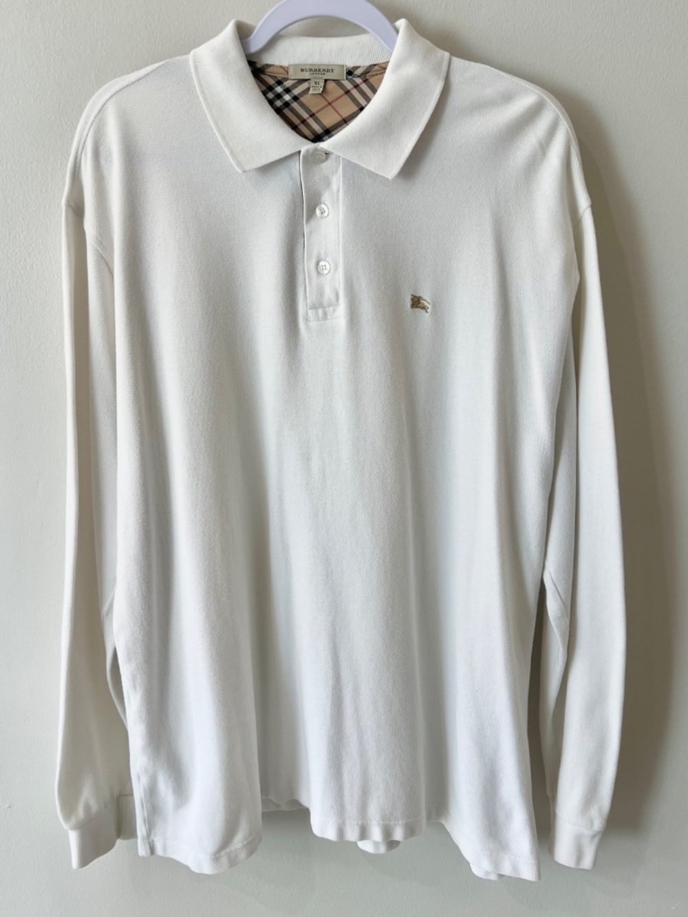 👕 Burberry London Long Sleeve Polo Shirt - XL 👕